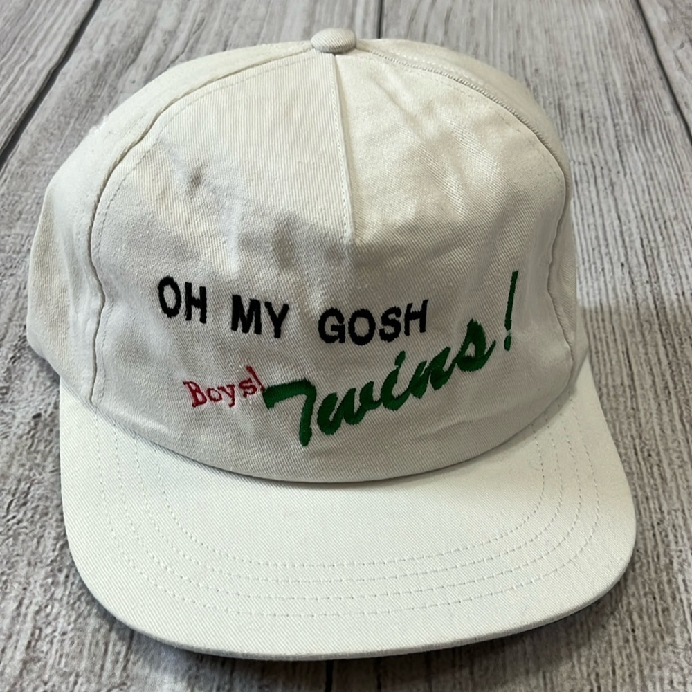 Vintage 80’s Embroidered Oh My Gosh Twins Snapback Trucker Hat